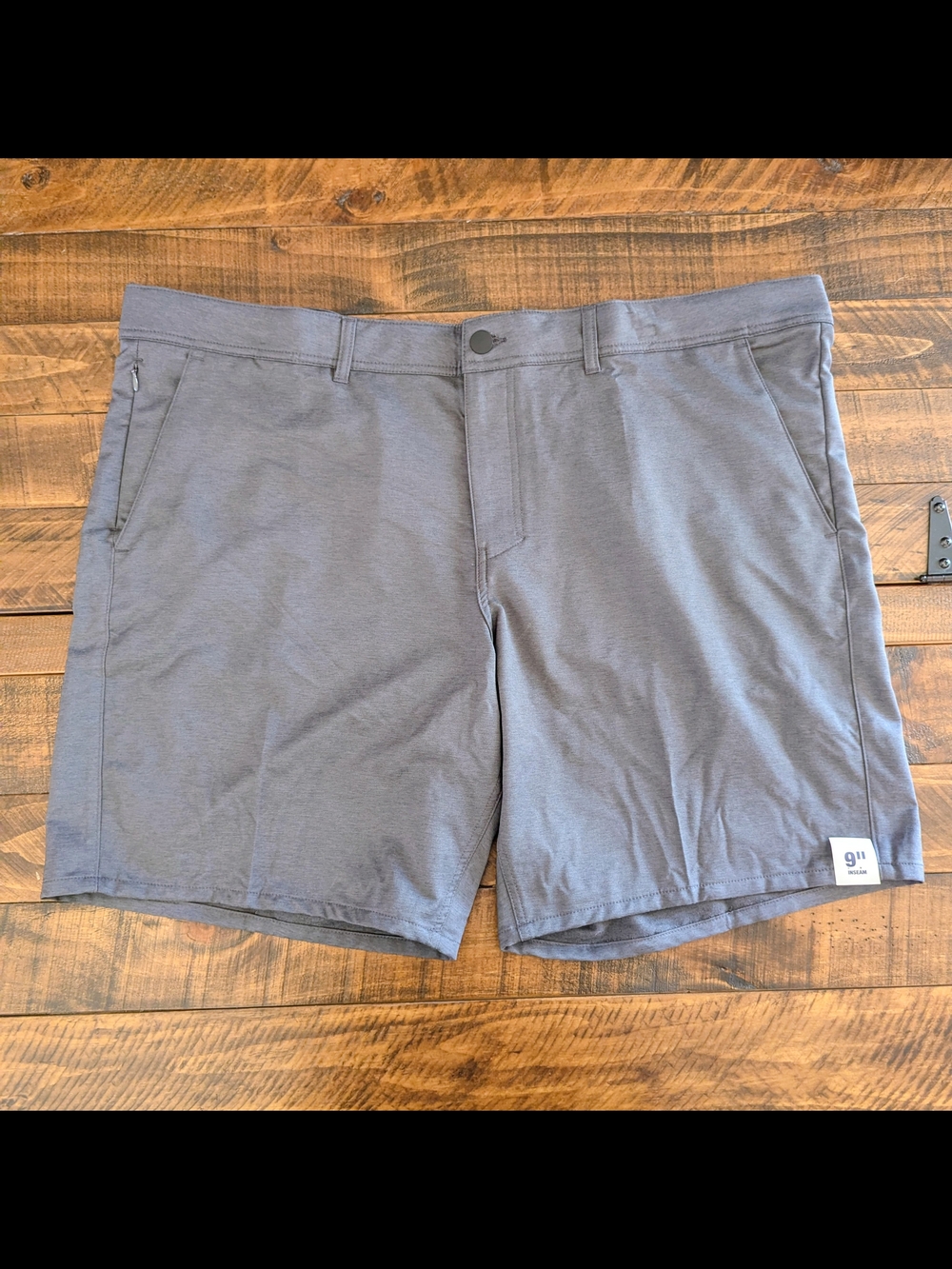 NWT George Mens Sz 46 Twill Shorts Above the Knee Moisture Wicking Charcoal